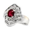 Image 3 : Platinum Ruby & Diamond Ring