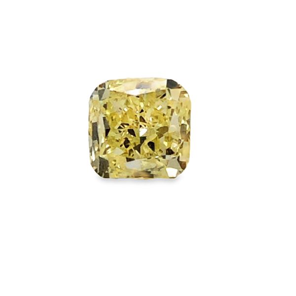 GIA Fancy Yellow 0.58 CT SQ/CU Cut Loose Diamond