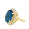 Image 2 : Black Opal & Diamond Ring