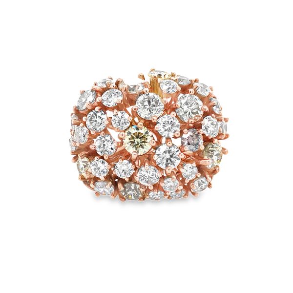 Rose Gold Diamond Cluster Ring