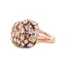 Image 2 : Rose Gold Diamond Cluster Ring