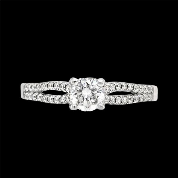 White Gold Split Shank Diamond Engagement Ring