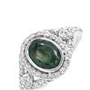 Image 1 : Natural Alexandrite & Diamond Platinum Ring