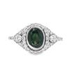 Image 2 : Natural Alexandrite & Diamond Platinum Ring