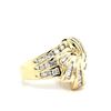 Image 3 : Yellow Gold Designer Diamond Pinwheel Bow Ring