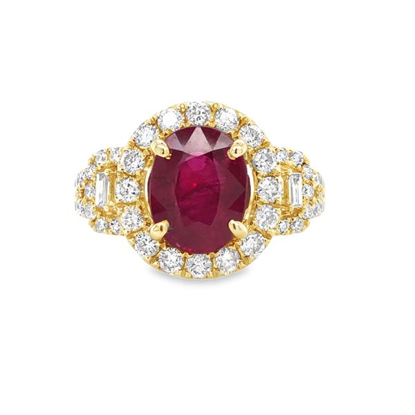 Yellow Gold Ruby & Diamond Ring