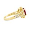 Image 3 : Yellow Gold Ruby & Diamond Ring