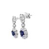 Image 3 : Platinum Tanzanite & Diamond Drop Earrings