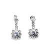 Image 4 : Platinum Tanzanite & Diamond Drop Earrings