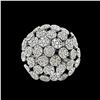 Image 1 : White Gold Diamond Articulated Cluster Ring