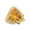 Image 1 : Yellow Gold Citrine & Diamond Ring