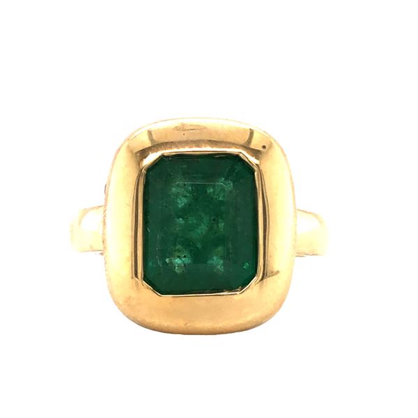 Emerald & Diamond Hidden Halo Ring