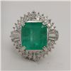Image 1 : GIA Colombian Emerald & Diamond Ring