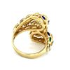 Image 3 : Yellow Gold Signed Mid Century Enamel Ring