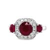 Image 1 : White Gold Ruby & Diamond Ring