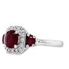Image 2 : White Gold Ruby & Diamond Ring