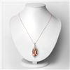 Image 2 : Rose Gold Morganite & Diamond Necklace