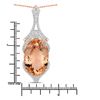 Image 3 : Rose Gold Morganite & Diamond Necklace