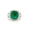 Image 1 : GIA Rare Russian Emerald & Diamond Ring