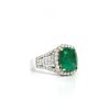 Image 4 : GIA Rare Russian Emerald & Diamond Ring