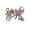 Image 2 : GIA Fancy Pink & Colorless Diamond Earrings