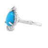 Image 2 : White Gold Turquoise & Diamond Ring