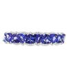 Platinum Tanzanite & Diamond Bangle Bracelet