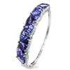 Image 2 : Platinum Tanzanite & Diamond Bangle Bracelet