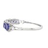 Image 4 : Platinum Tanzanite & Diamond Bangle Bracelet