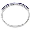 Image 6 : Platinum Tanzanite & Diamond Bangle Bracelet
