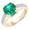 Zambian Emerald and Diamond Ring