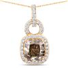 2.50 Carat Cushion Cut Diamond Pendant