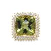 Image 2 : Yellow Gold Golden Beryl and Diamond Ring