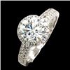 GIA Certified 1.31 Solitaire Diamond Halo Ring