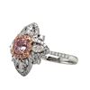 Image 2 : GIA Fancy Pink & Colorless Diamond Ring