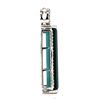Image 4 : Long Blue Tourmaline & Diamond Halo Pendant