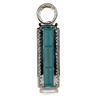 Image 5 : Long Blue Tourmaline & Diamond Halo Pendant