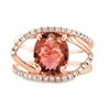 Rose Gold Pink Tourmaline & Diamond Ring
