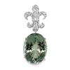 White Gold Prasiolite & Diamond Pendant