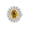 Yellow Sapphire & Diamond Ring