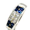 Diamond & Blue Sapphire Band Ring