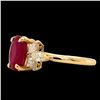 Image 2 : Ruby and Marquise Cut Diamond Ring