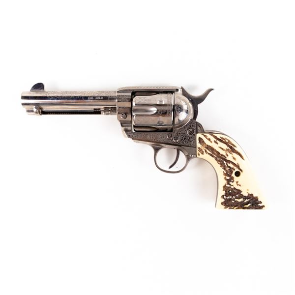 ENGRAVED Cimarron SAA 45LC 4.75" Revolver  E061963