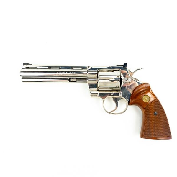 Colt Nickel Python 357mag 6" Revolver   V34339