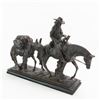 Image 1 : Cowboy Leading Pack Horse Chalkware Statue