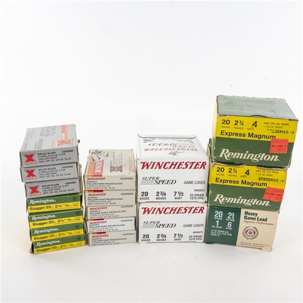 185rds 20ga Shotgun Slugs and Shot.