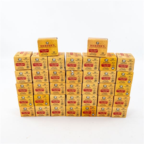 37bxs(740rds) Herter's 7.62x39 122gr HP Ammunition