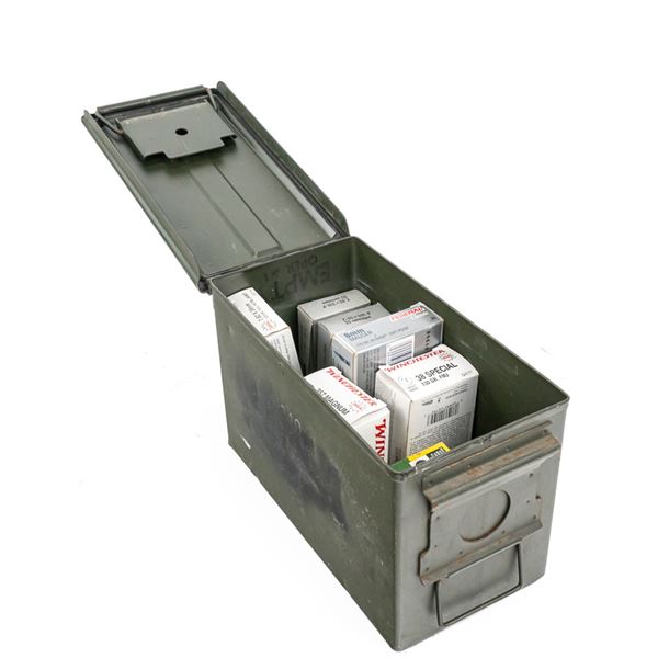 Various Ammunition In An Ammo Can
