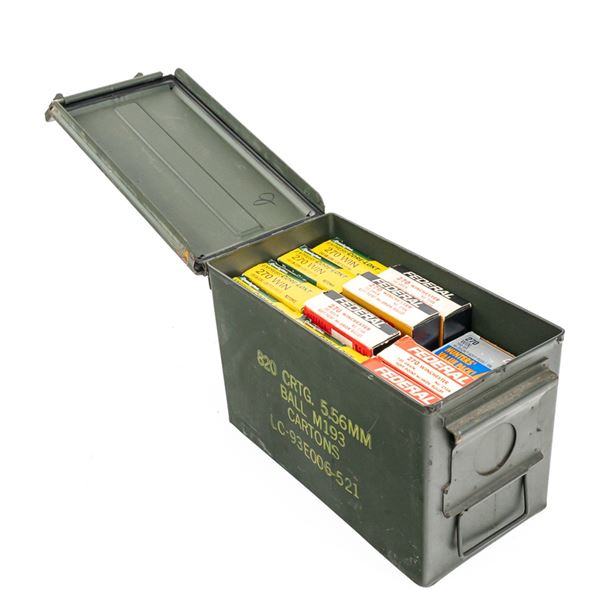 224rds .270 Win Ammunition In An Ammo Can