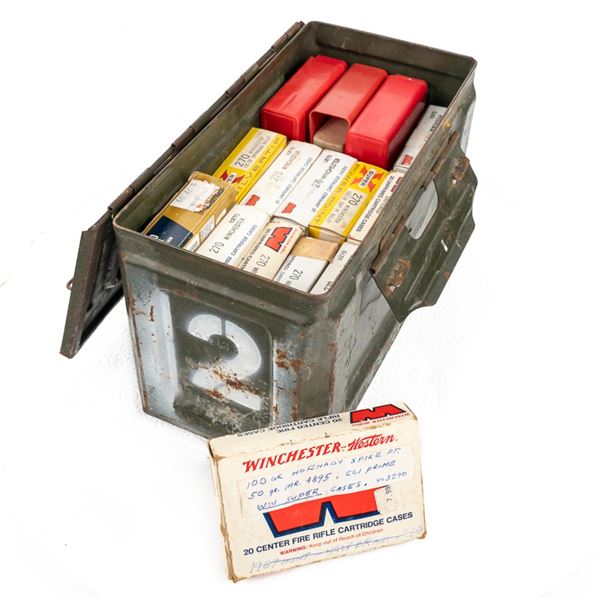 283rds .270 Reloaded Ammunition In An Ammo Can